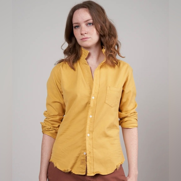 Frank & Eileen Barry Gold Organic Cotton Classic Button Up Shirt Women’s Small - Picture 14 of 14